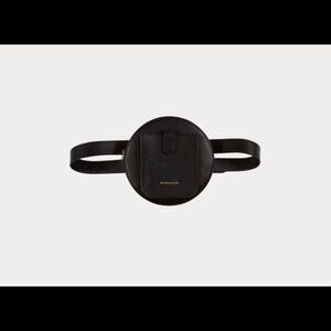 Bandolier Ricky Black Round Belt Bag (silver trim)